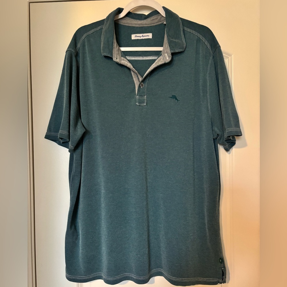 Tommy Bahama Men's Teal Polo Shirt